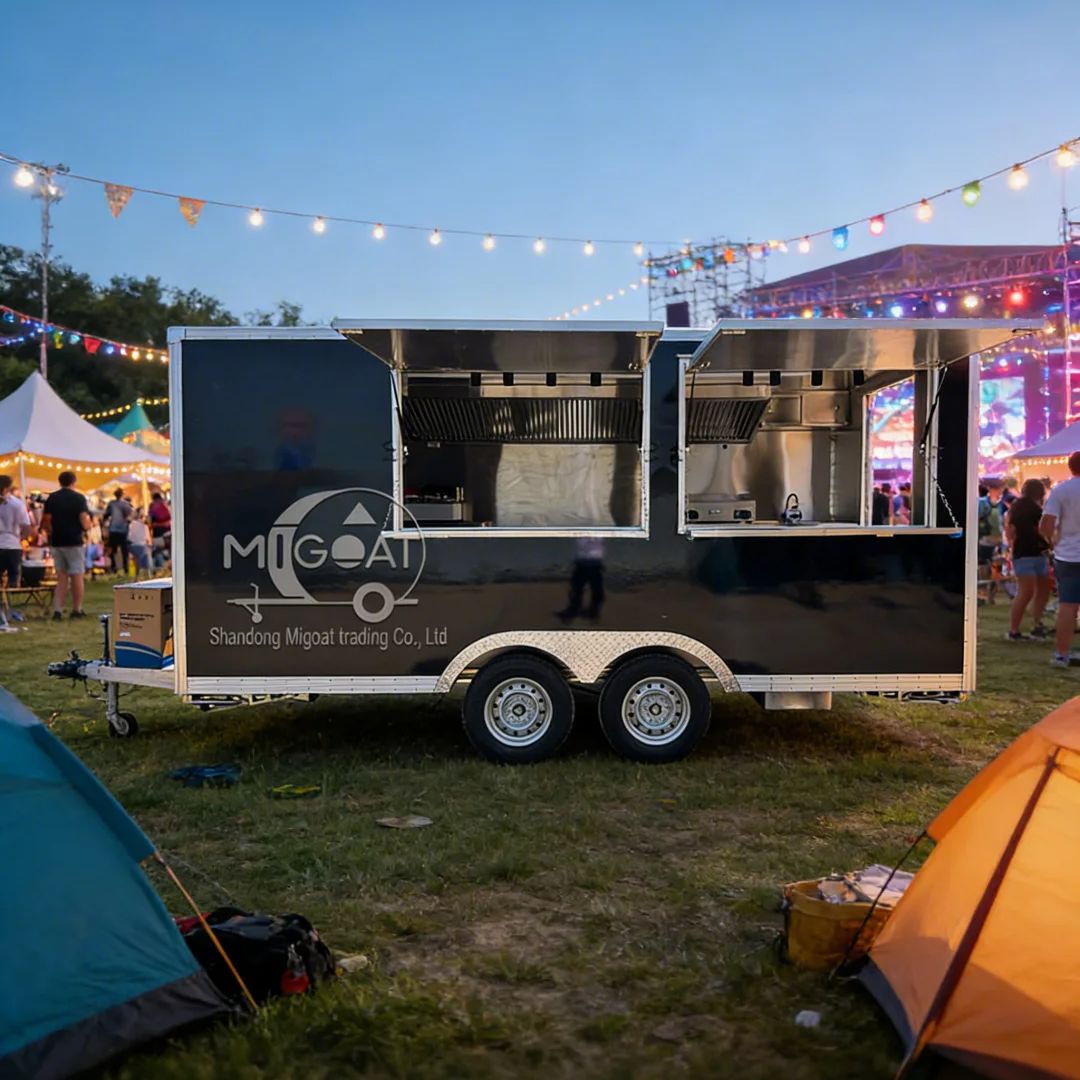 Commercial Kitchen Vendor - Wielofunkcyjny mobilny wózek gastronomiczny na zewnątrz,