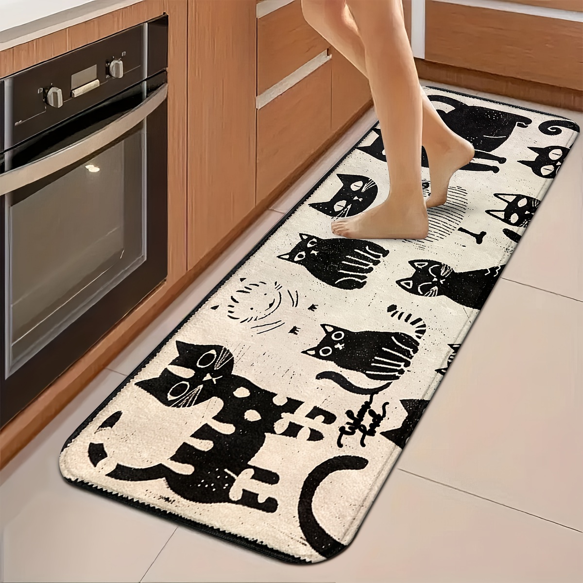 Uroczy dywanik kuchenny z moty – Commercial Kitchen Background recenzja i cena