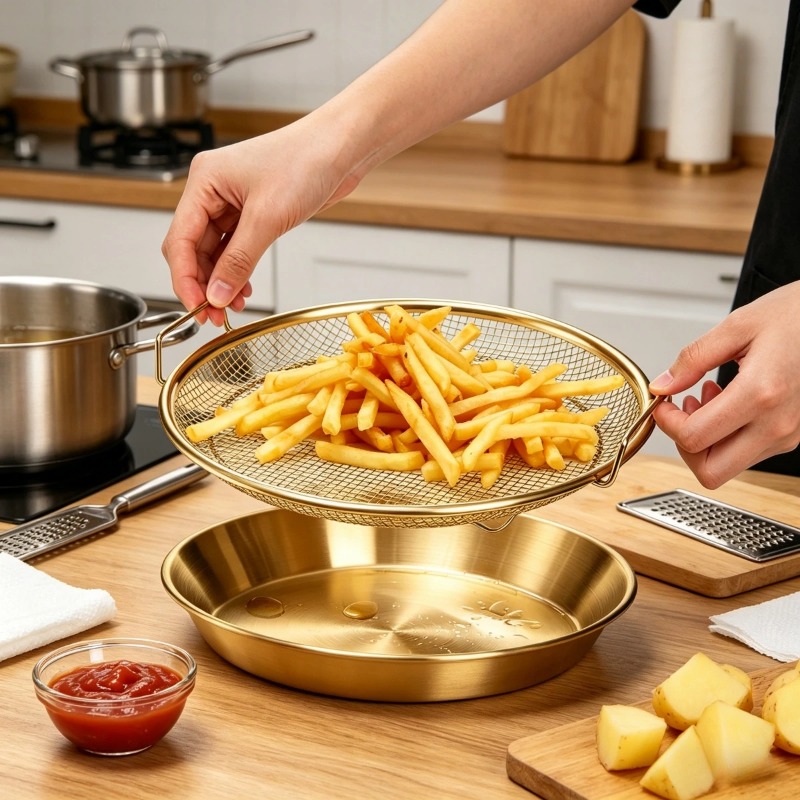Złoty wytrzymały stojak do fry – Commercial Kitchen Appliances recenzja i cena