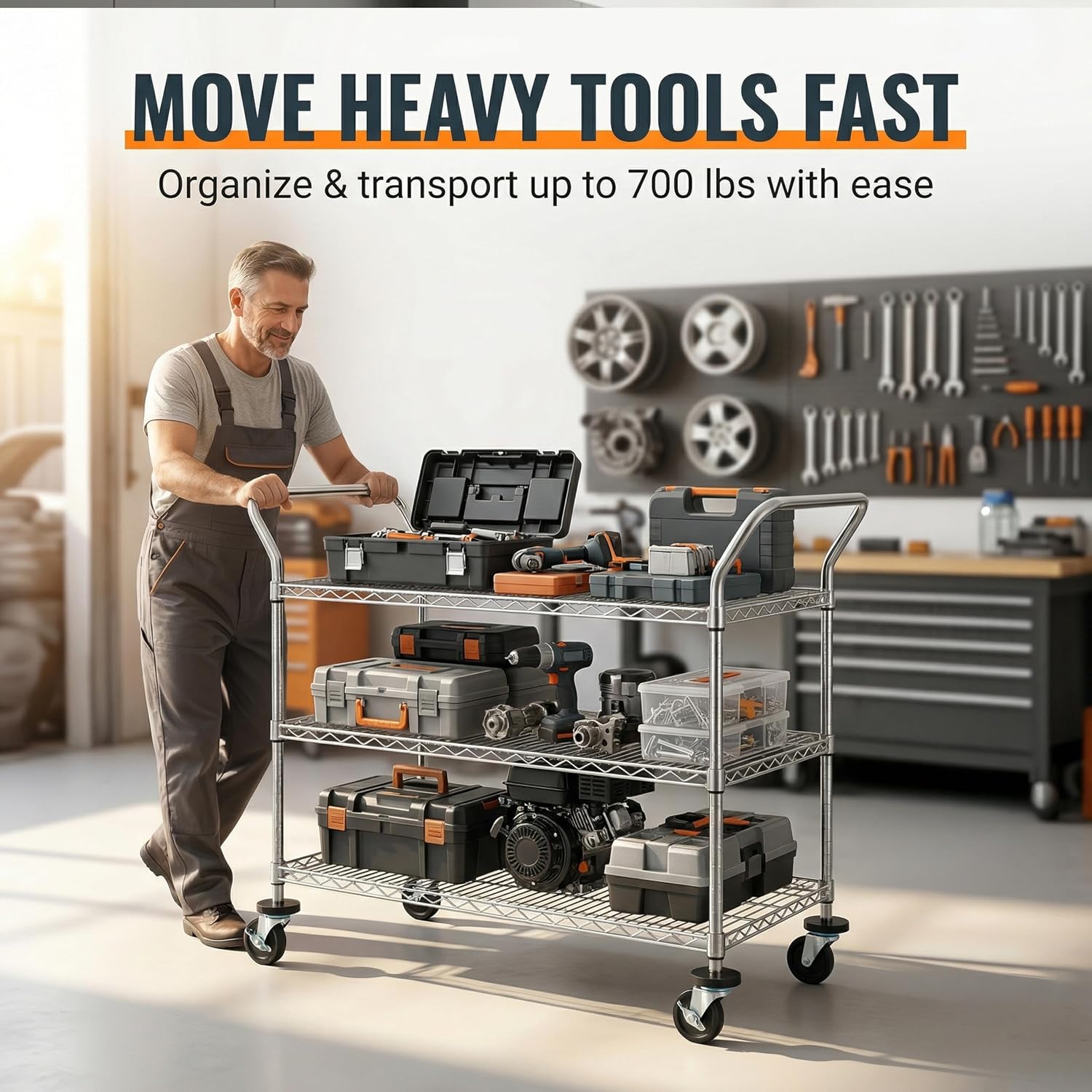 Wózek serwisowy metalowy, 3-po – Commercial Kitchen Organization recenzja i cena