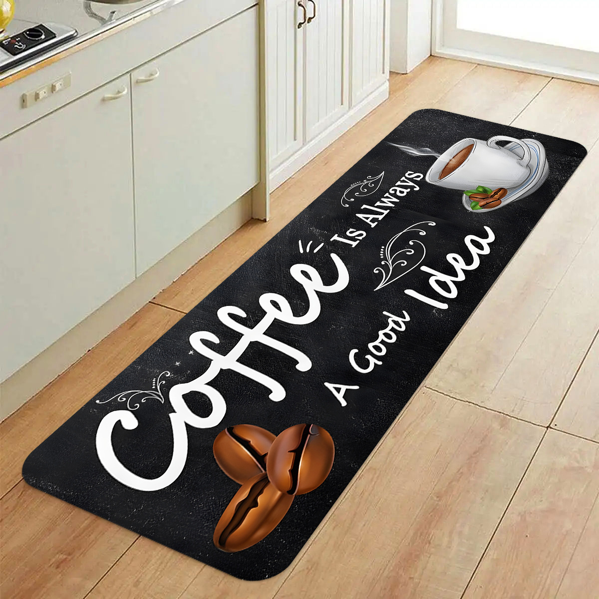 Dywanik z cytatem o kawie, mat – Commercial Kitchen Quotes recenzja i cena