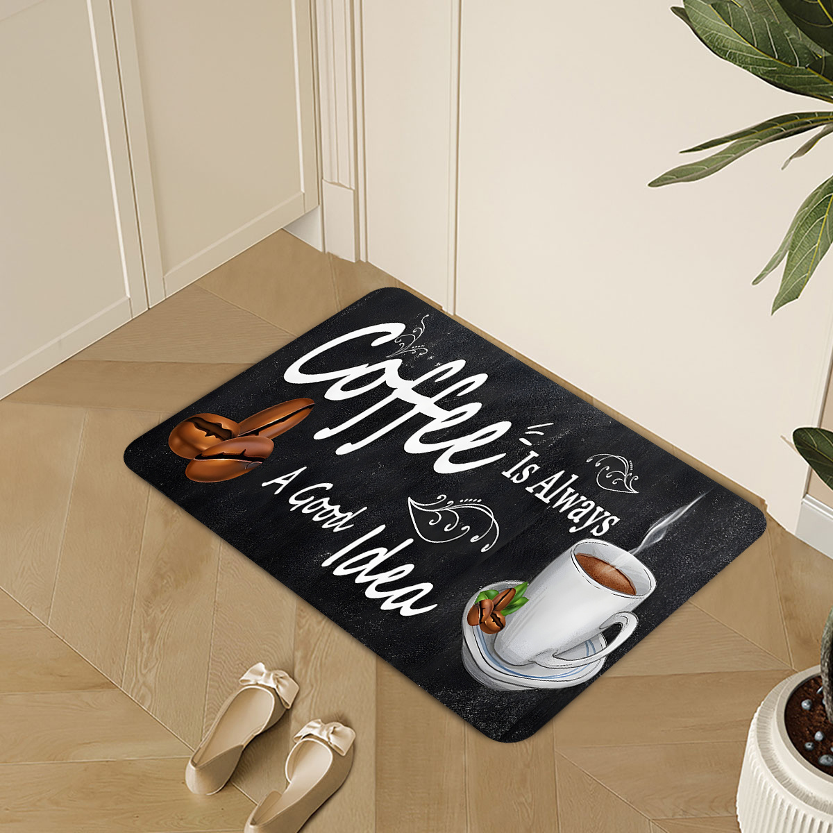 Dywanik z cytatem o kawie, mat – Commercial Kitchen Quotes recenzja i cena